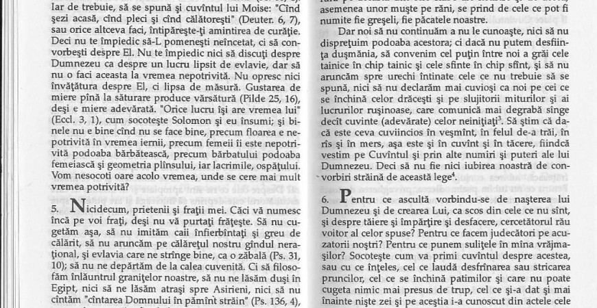  Întâia cuvântare teologică, 4-6